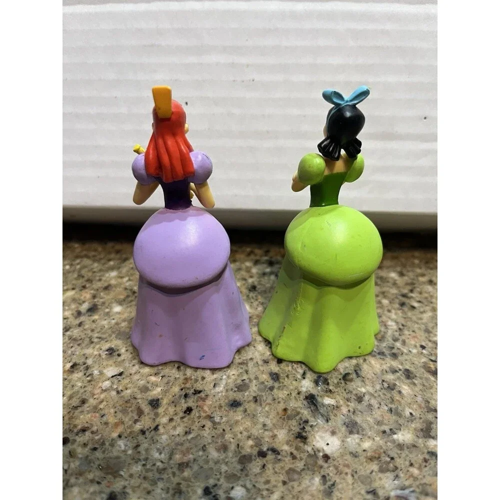 Cinderellas Step Sisters Drizella & Anastasia PVC Figurine 3.5 Inch Cake Topper